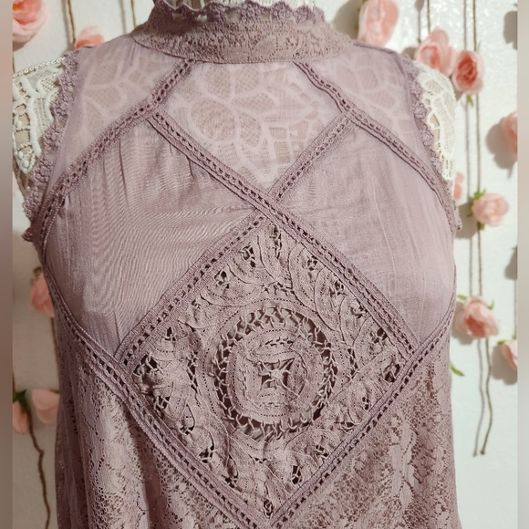 Free People One Elderberry Angel lace mini dress - Picture 3 of 6